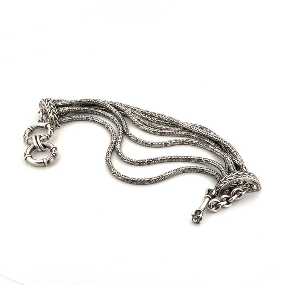 Benham Jewelry Company 925 Sterling silver and 18K gold accent bracelet 62.5g
